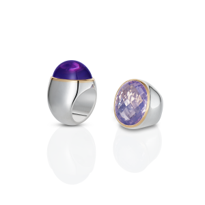 amethyst - roségold - silber