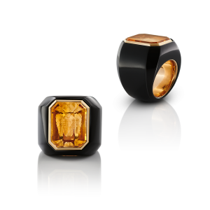 gravierter citrin - roségold - corian