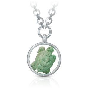 grüner türkis - brillanten - silber