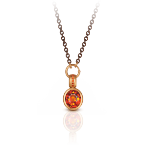 mandarin granat - orangene saphire - roségold