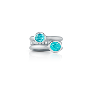 paraiba turmaline - brillanten - weissgold