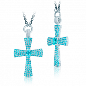 paraiba turmaline - brillanten - weissgold