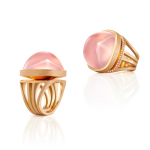 sternrosenquarz - brillanten - roségold